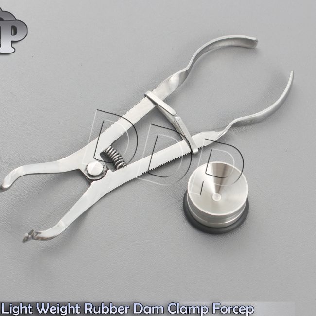 Ivory Rubber Dam Light Weight Clamp Forcep, Amalgam Well Pot Restorative Kit