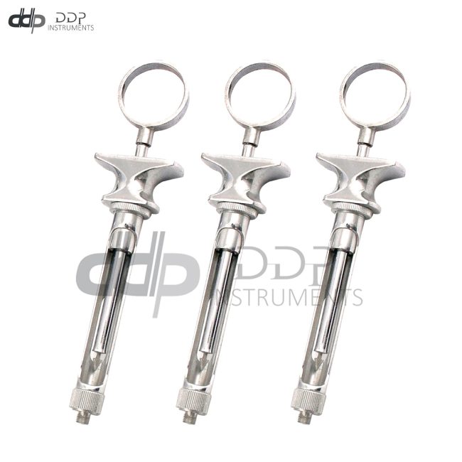 Lot Of 3 Pieces Of A Type Aspirating Syringe Instruments