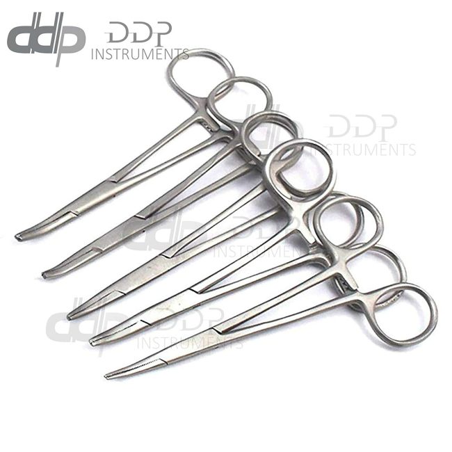Lot Of 5 Pieces Mosquito Hemostat Forceps Curved 4" Surgical Dental Instruments