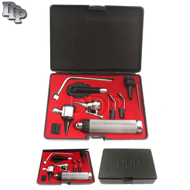 NEW ENT Opthalmoscope Otoscope Nasal Diagnostic Set Kit + 3 BULB NT-933