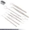New College Merriam Tweezers Dental Mirrors,Scalers Probes 12pcs Set-PR-0016