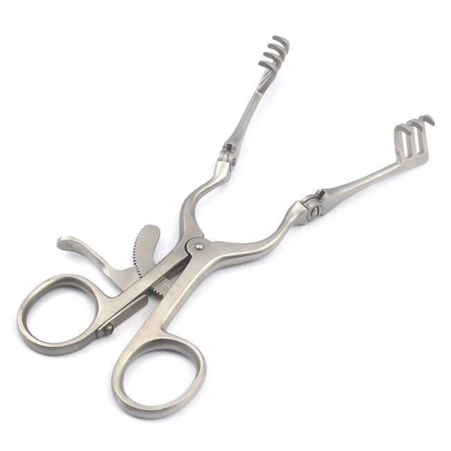 O.R GRADE SURGICAL BECKMAN WEITLANER RETRACTOR 6" SHARP 4X3 PRONGS HINGED BLADE