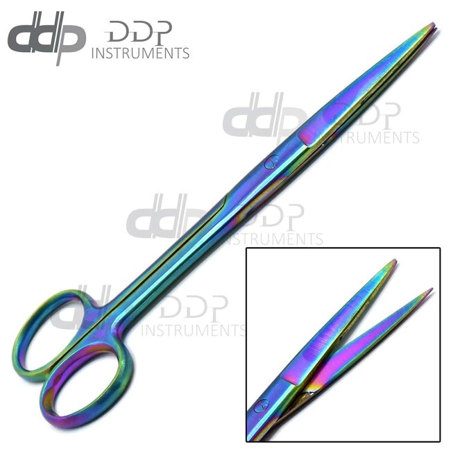 Operating Scissors Multi Color Rainbow Sh/Sh 5.5" Straight Surgical Instruments