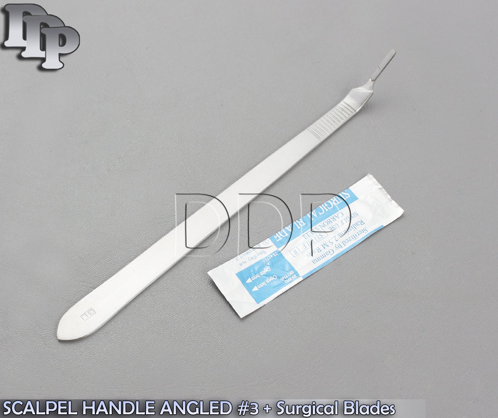 PREMIUM GRADE SCALPEL HANDLE ANGLED #3 LONG + 10 EACH #10 SURGICAL BLADE - Image 4