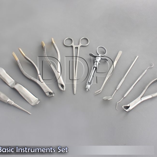 SET OF 10 PCS ORAL DENTAL EXTRACTION KIT+EXTRACTING FORCEPS #150+151+23, EX-342