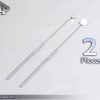 SET OF 2 LARYNGEAL BOILABLE HYGIENE DENTAL MIRRORS WITH HANDLE #2 #5