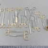 SET OF 20 PCS GOLD HANDLE T/C FELINE SPAY PACK SURGICAL INSTRUMENTS KIT DS-1062