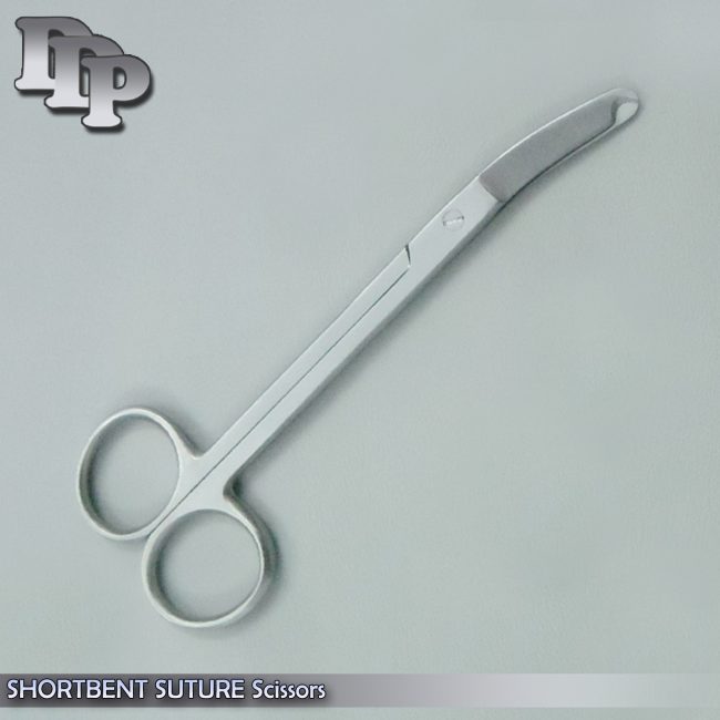 SHORTBENT SUTURE Scissors Surgical & Veterinary Instruments 3.50" O.R. GRADE