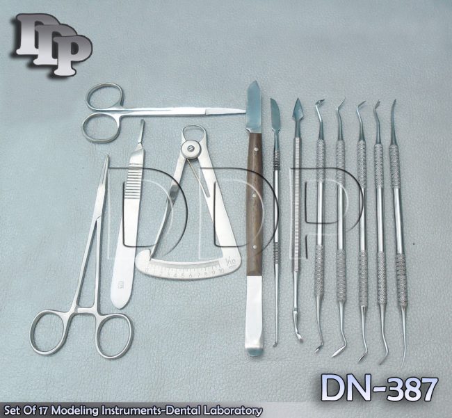 Set Of 17 Modeling Instruments-Dental Laboratory DN-387