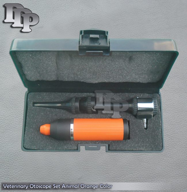 Veterinary Otoscope ORANGE Color Set Animal Diagnostic Instruments  NT-962
