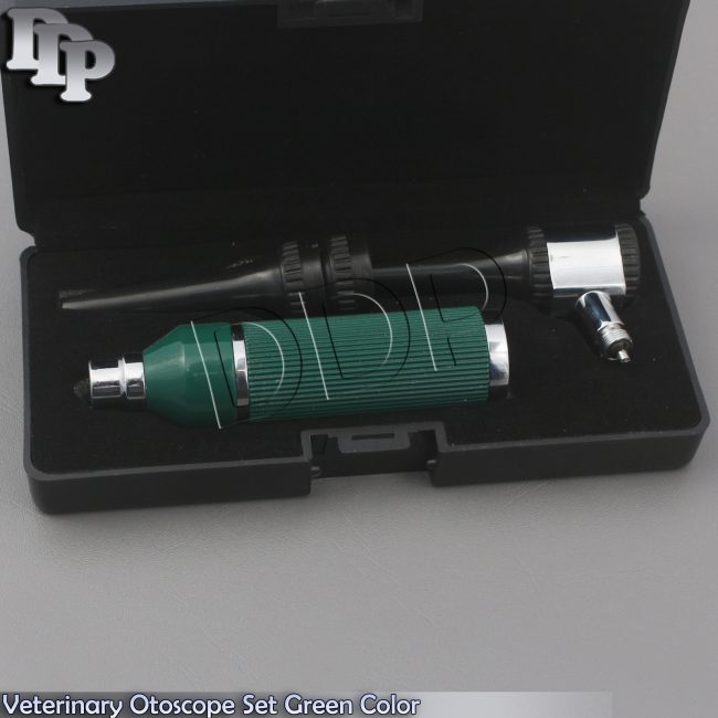 Veterinary Otoscope Set Animal Diagnostic Instruments GREEN NT-961