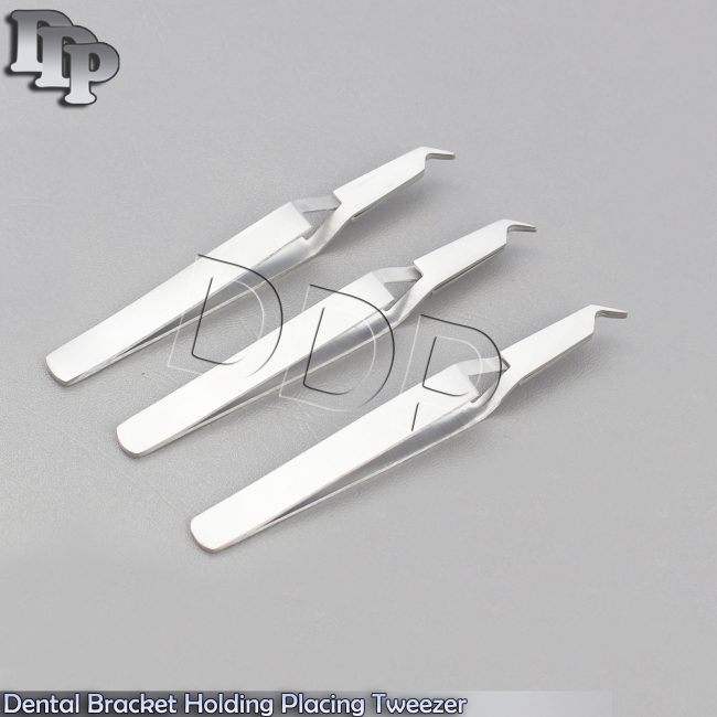 X3 Dental Bracket Holding Tweezer Orthodontic Reverse Action Bonding Tool