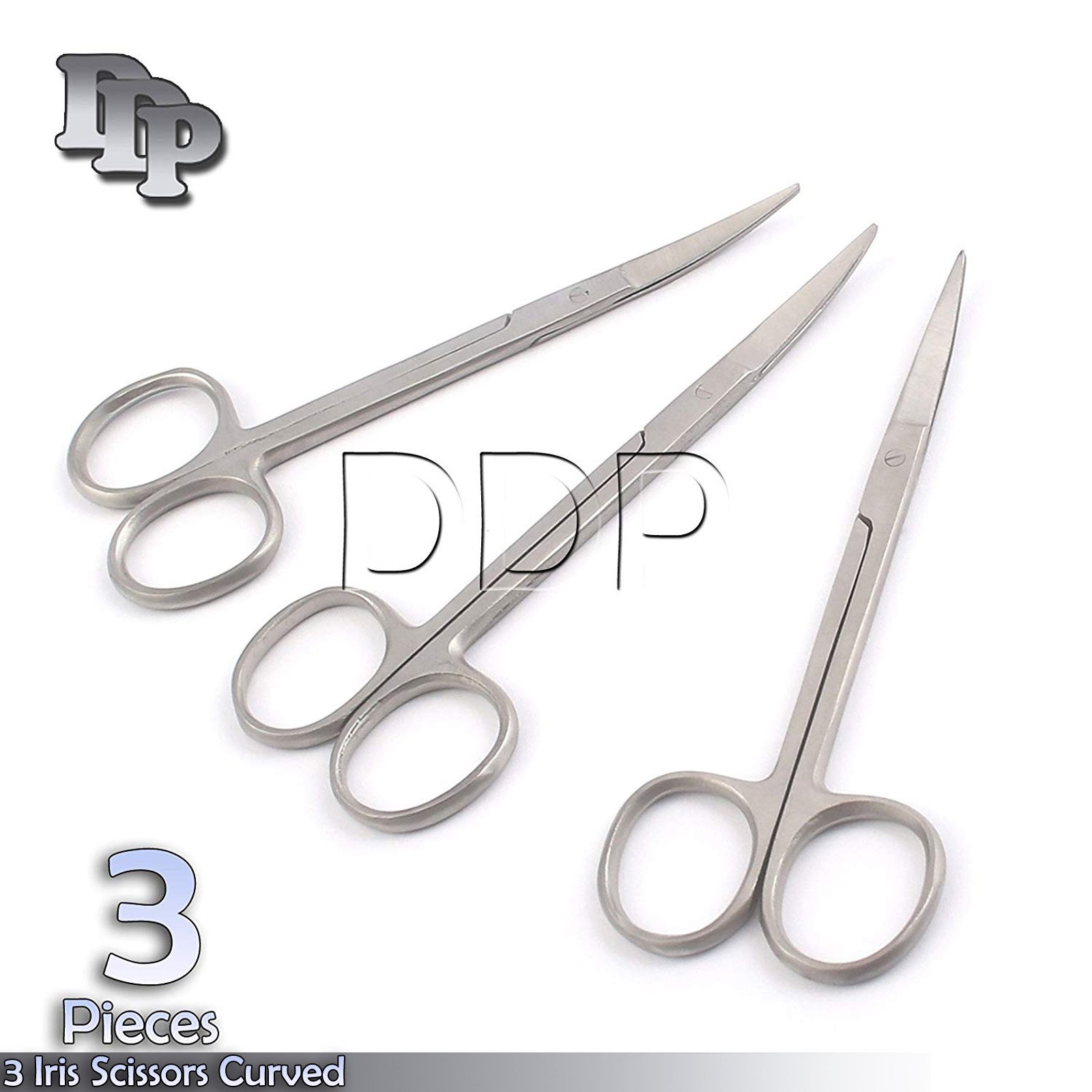 X3 Ophthalmic Surgical Iris Curved Tip Fine Operating Tissue Veterinary Scissors