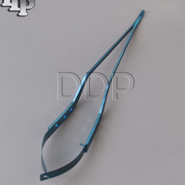 Yasargil Needle Holder 8.5'' Blue Coated Curved Surgical Instruments