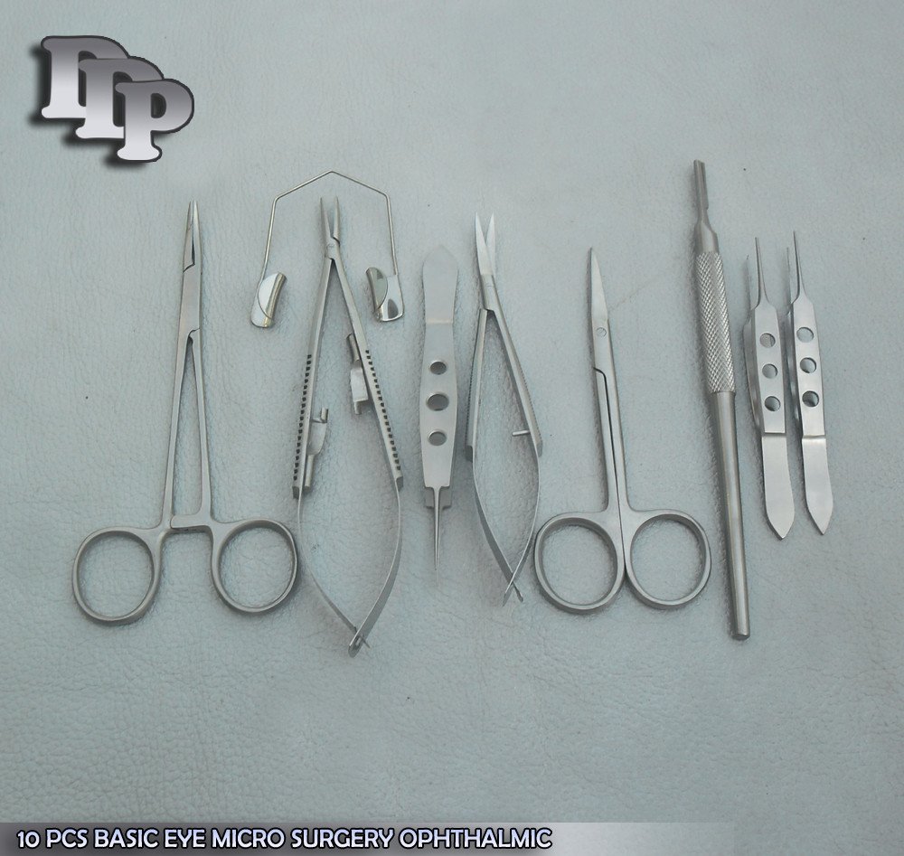 10 Pcs Basic Eye Micro Surgery Ophthalmic Scissors Surgical Instruments EY-021