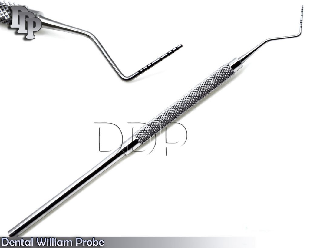 10 Pcs Dental Probe Williams Color Coded Marking Periodontal Instruments