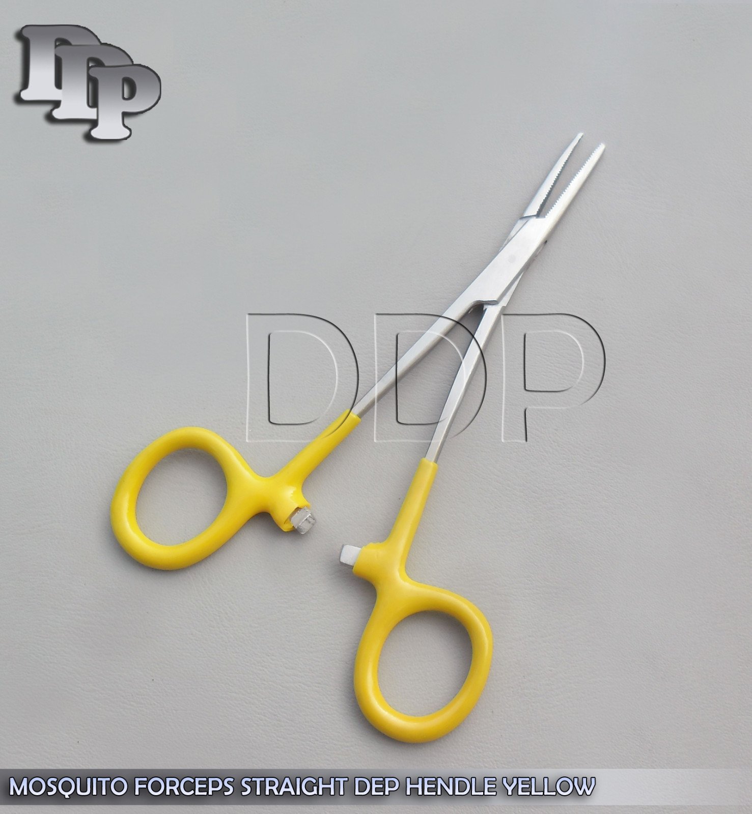 12 Hemostats Mosquito Forceps Surgical Instruments Yellow Dep Handle 5" Straight - Image 3