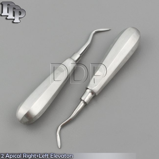 2 APICAL ROOT TIP RIGHT + LEFT DENTAL EXTRACTING ELEVATORS