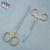 2 PCS GOLD HANDLE SUTURE  KIT MOSQUITO CVD +METZENBAUM SCISSORS 7" STR