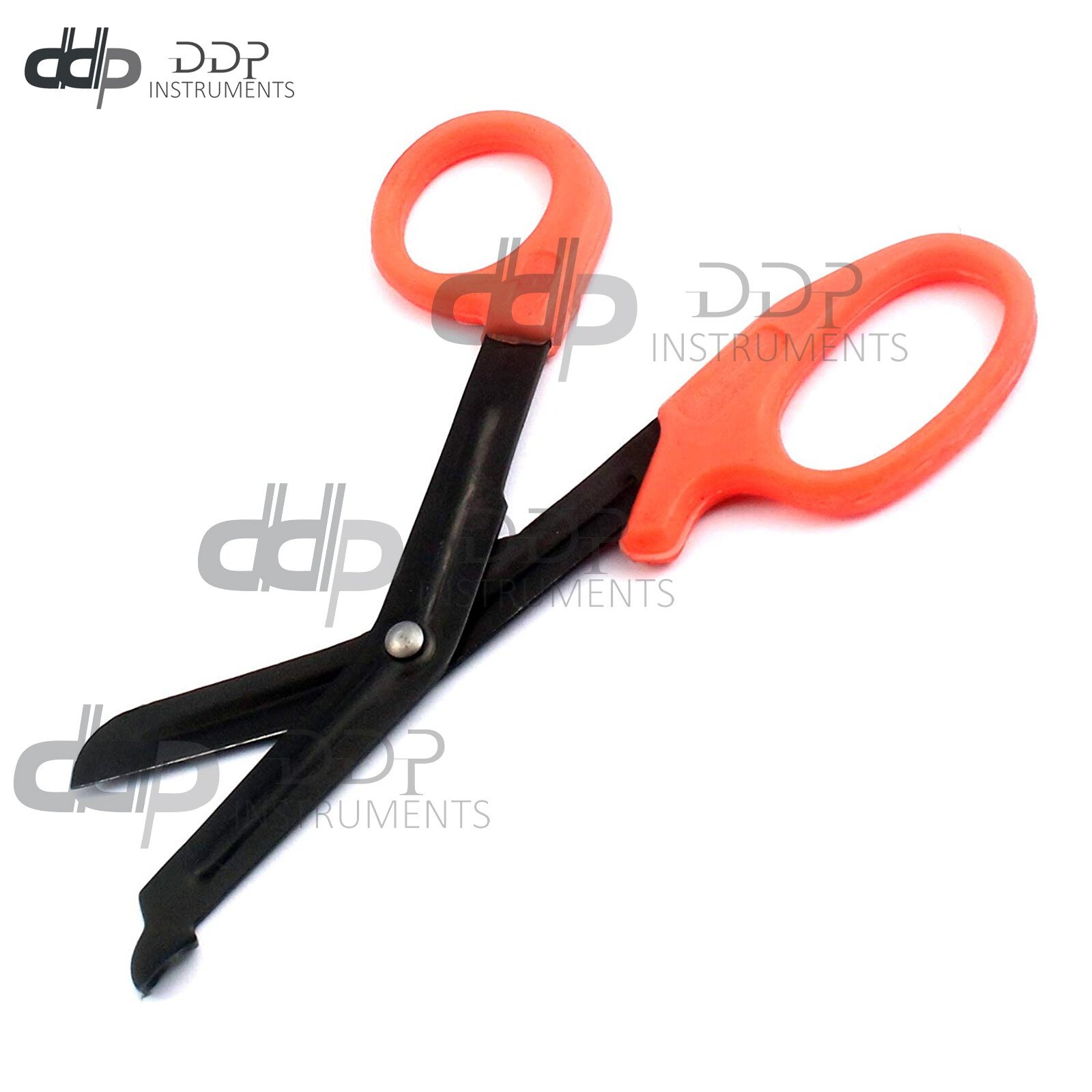 2 (Yellow Orange) Fluoride Black Coated Trauma Paramedic EMT Shear Scissor 5.5'' - Image 3