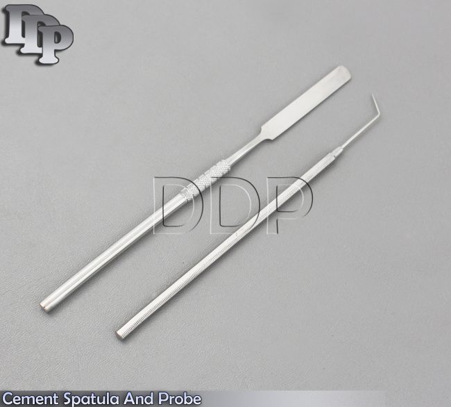 2 pcs Dental New Design Cement Spatula And Probe No 6 Wax Carver Instruments