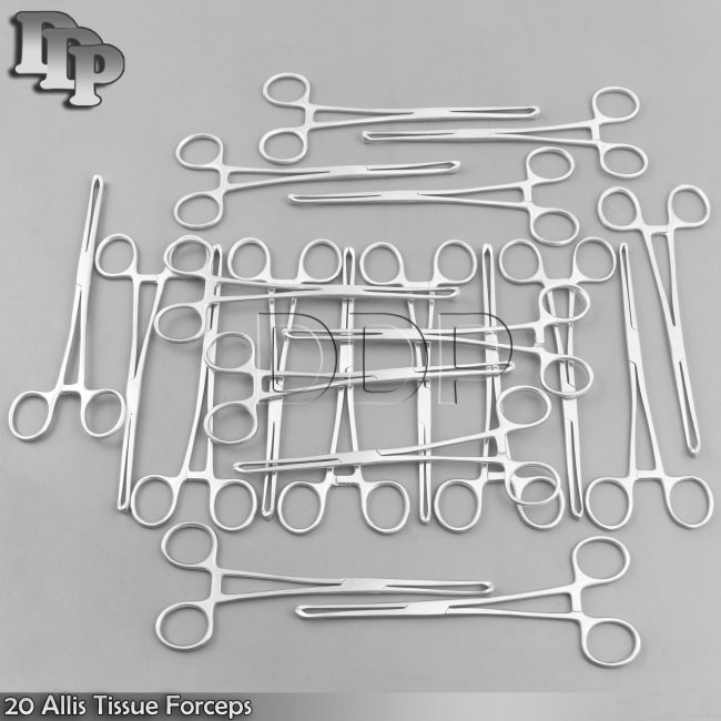 20 Allis Tissue Forceps 7.5" 5x6 Surgical Instruments