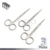 3 HIGH POLISH PACIFATED IRIS MICRO OPHTHALMIC SURGERY SCISSORS STRAIGHT 4.5"
