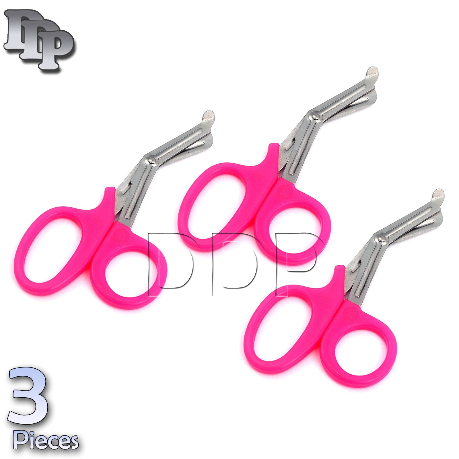 3 Pcs New Pink Utility Scissors 5.5" Multi-Purpose DIY EMS EMT Universal Shears