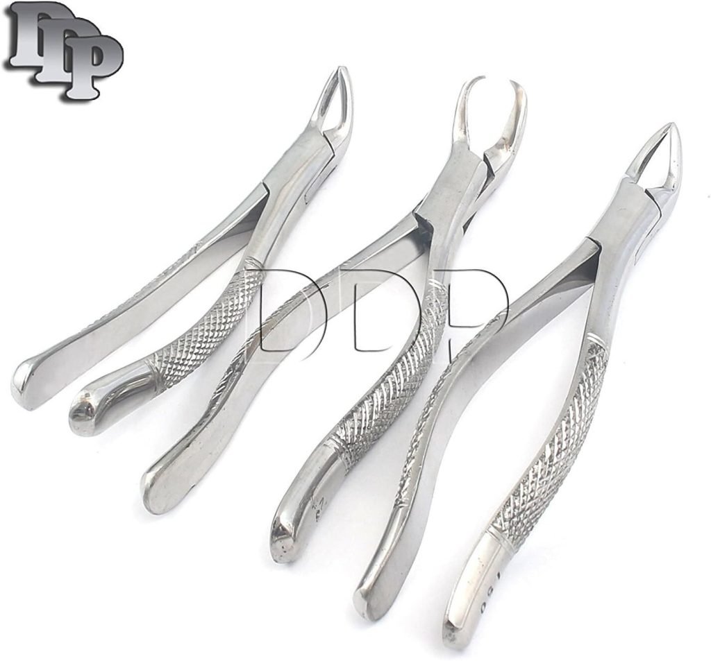 3 SETS Dental Extracting Forceps # 150 151 & 23 Surgical Extraction Instruments