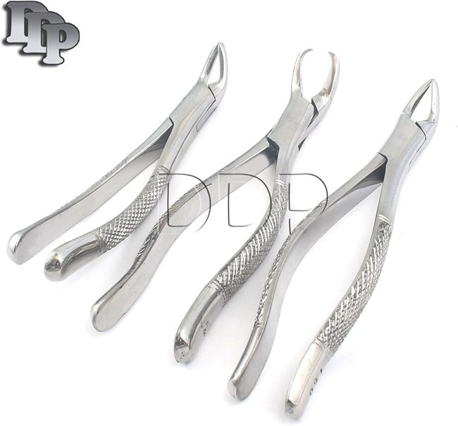 3 SETS Dental Extracting Forceps # 150 151 & 23 Surgical Extraction Instruments