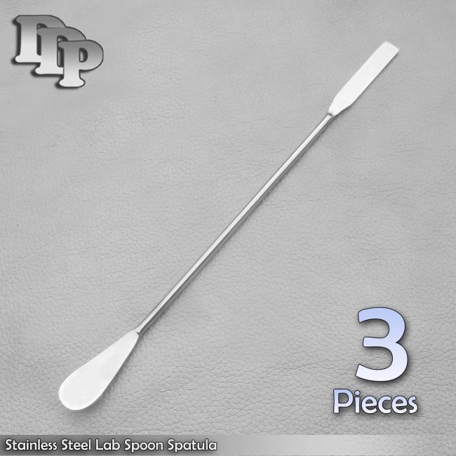 3 Stainless Steel Lab Spoon Spatula Dental Instruments