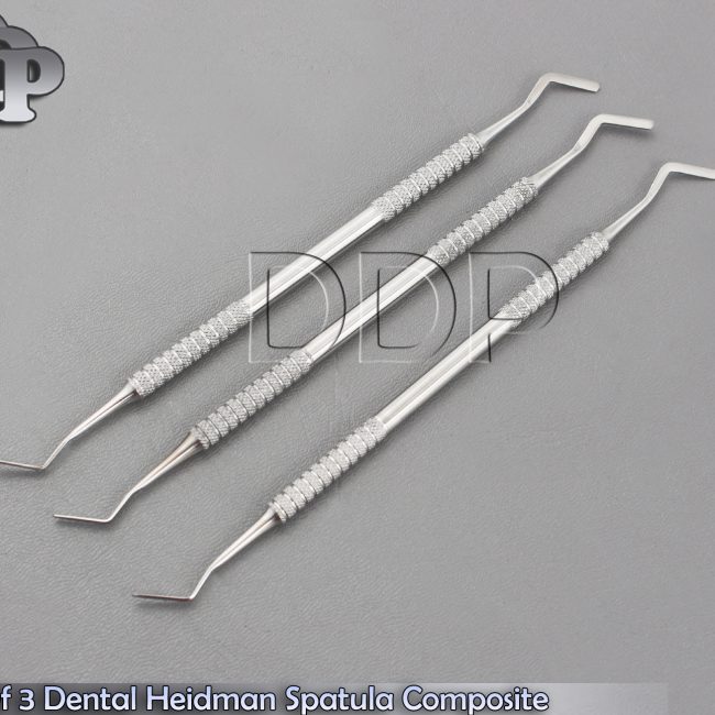 3Pcs Dental Heidman Spatula Set Composite Filling Examination Lab Mixing Tools