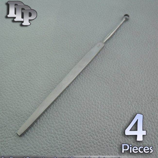 4 Pieces Of Fox Dermal Curette 5mm Surgical Dermatology Surgical Instruments