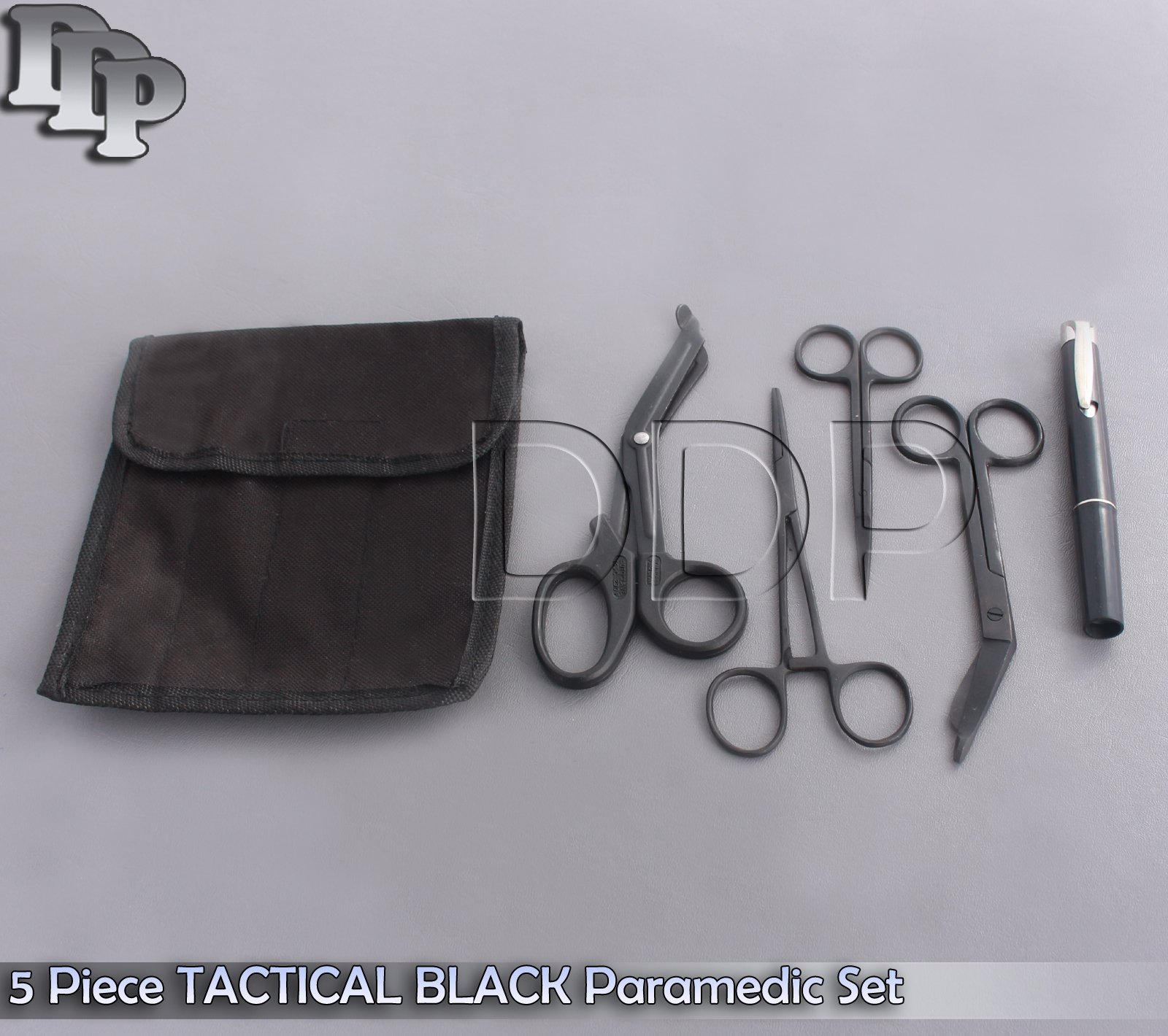 5 Piece TACTICAL BLACK Paramedic Set Diagnostic EMT Nursing Instruments, SR-514 - Image 3