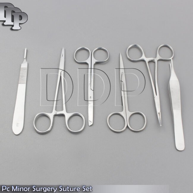 6 PC O.R GRADE MINOR SURGERY SUTURE SET KIT INSTRUMENTS