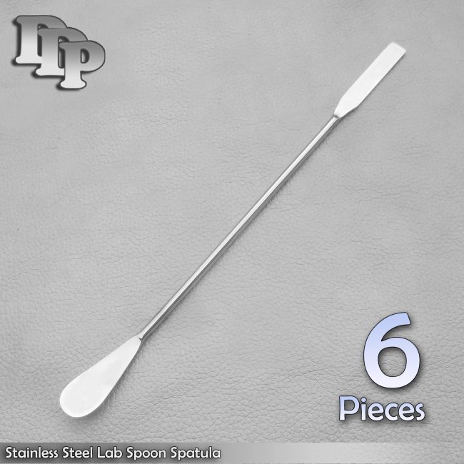 6 Stainless Steel Lab Spoon Spatula Dental Instruments