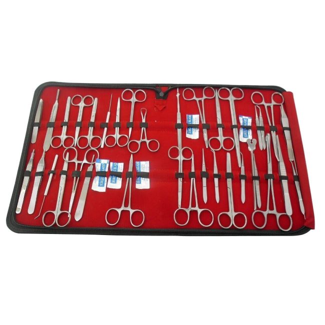 96 PC US MILITARY FIELD MINOR SURGERY SURGICAL VETERINARY DENTAL INSTRUMENTS KIT