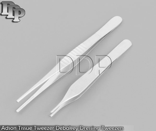 Adson Tissue Tweezer Kocher 12 cm, Debakey Dressing Tweezers 16cm