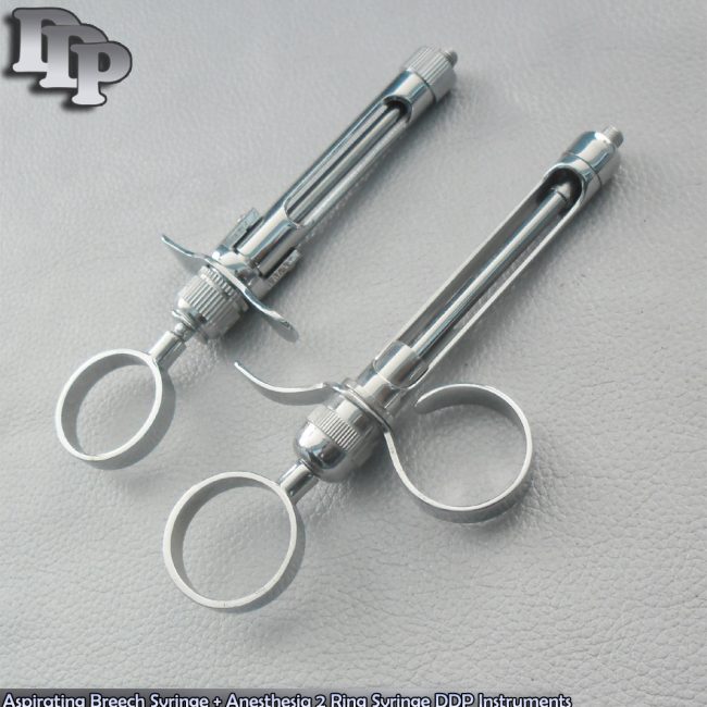 Aspirating Breech Syringe + Anesthetic 2 Ring Syringe DDP Instruments