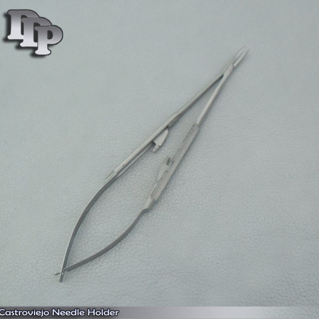Castroviejo Needle Holder Surgical Dental Instruments 4.5" Round Handle W/LOCK