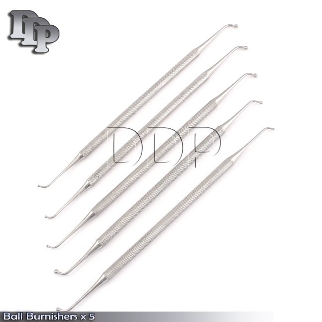Composite Plastic/Amalgam Filling Instruments Ball Burnishers x 5,PR-0034