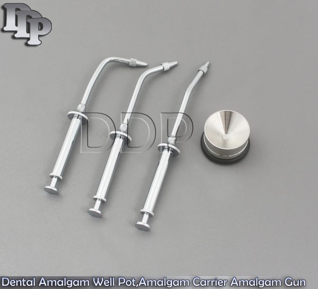 Dental Amalgam Well Pot,Amalgam Carrier Amalgam Gun Restorative Dental Tools Kit
