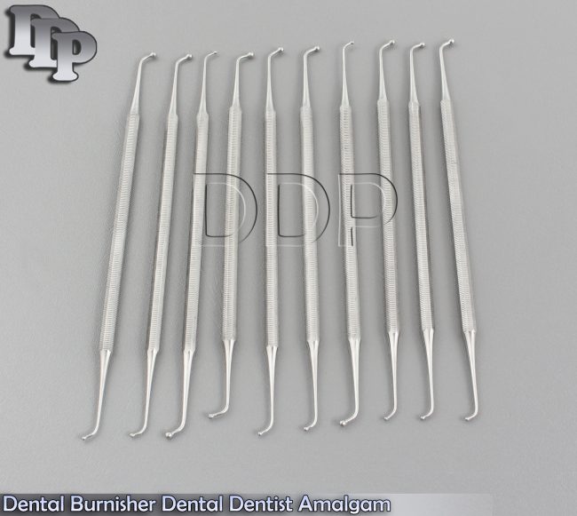 Dental Burnisher Dental Dentist Amalgam Filling Instrument Doubled Ended 10 pcs