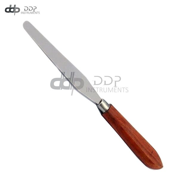 Dental Lab Alginate & Metal Mixing Plaster Wax Spatula With Wooden Handle