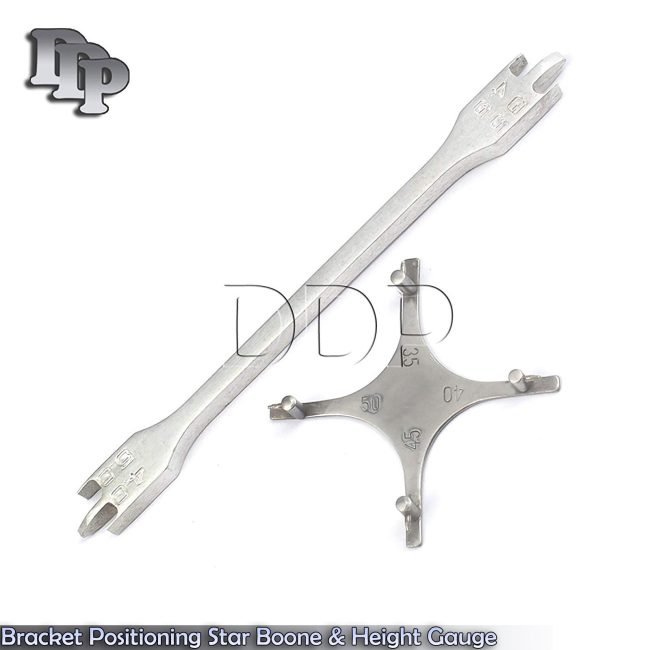 Dental Orthodontic instruments Bracket Boone positioning Star like Height Gauge