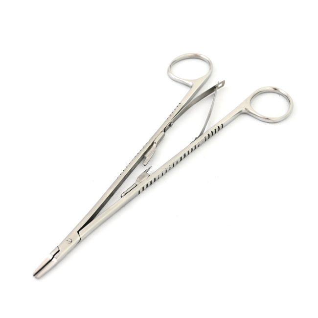 Dietrich Micro Needle Holder 7" Straight Serrated, Ring Handles W/ Lock DS-1794