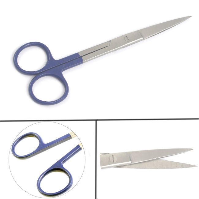 Dissecting Operating Scissors 5.5" Sharp/Sharp Straight Color Handle (Blue)