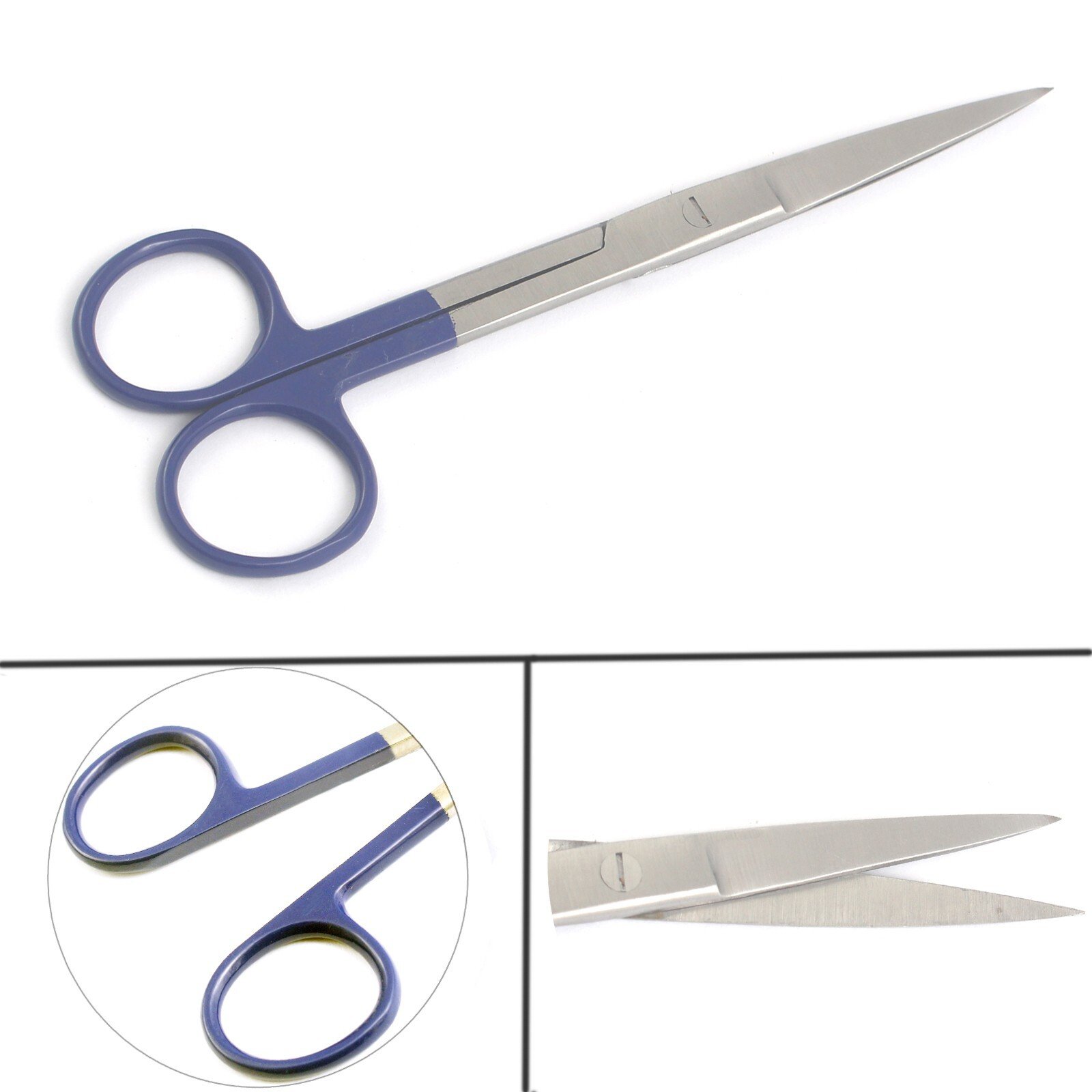 Dissecting Operating Scissors 5.5" Sharp/Sharp Straight Color Handle (Blue)