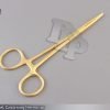 Dog Cat Pet Grooming Hemostat Hair Puller 5.5"(Full Gold)