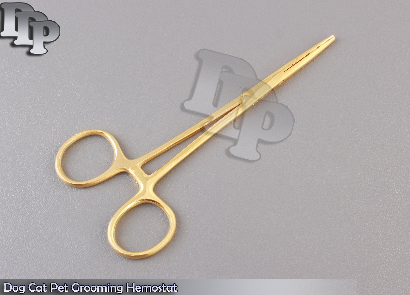 Dog Cat Pet Grooming Hemostat Hair Puller 5.5"(Full Gold) - Image 3